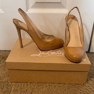 Christian Louboutin Brown Slingback Heels size 36
